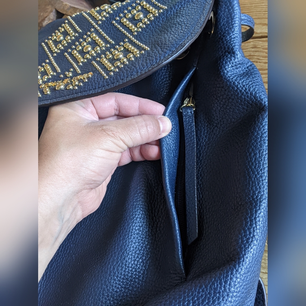 Michael kors southwestern studded leather backpack purse - Picture 7 of 13